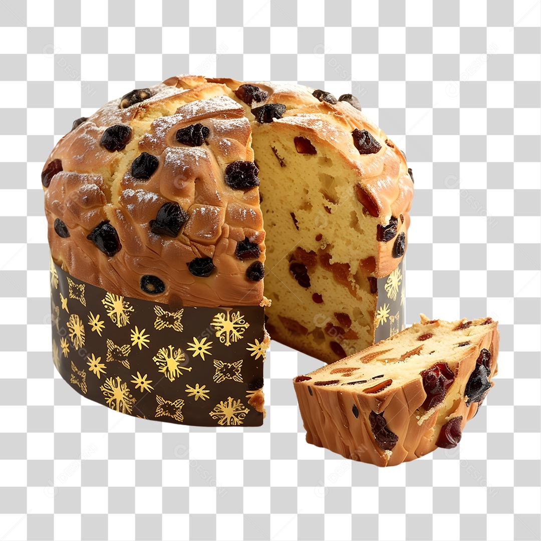 Panetone de Natal PNG Transparente