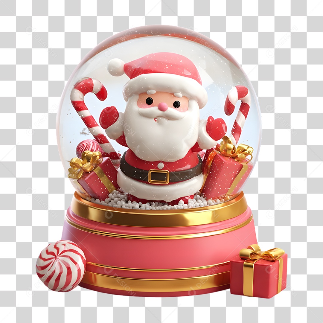 Globo de Neve Enfeite Decoração de Natal PNG Transparente