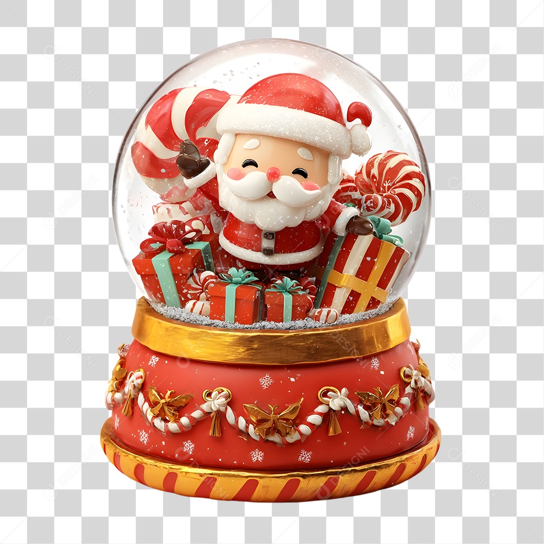 Globo de Neve Enfeite Decoração de Natal PNG Transparente
