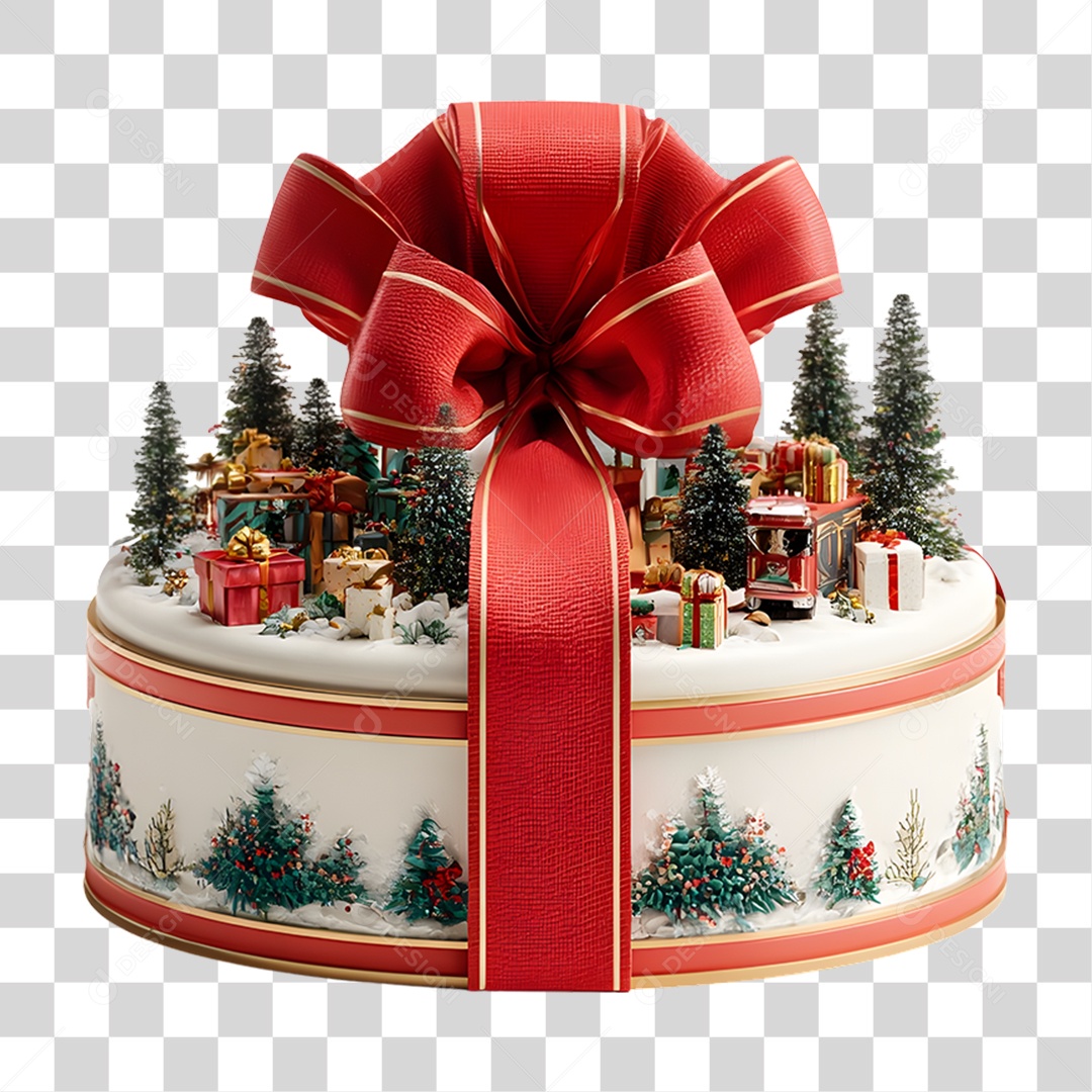 Árvores Caixas de Presentes Enfeite Decoração de Natal PNG Transparente