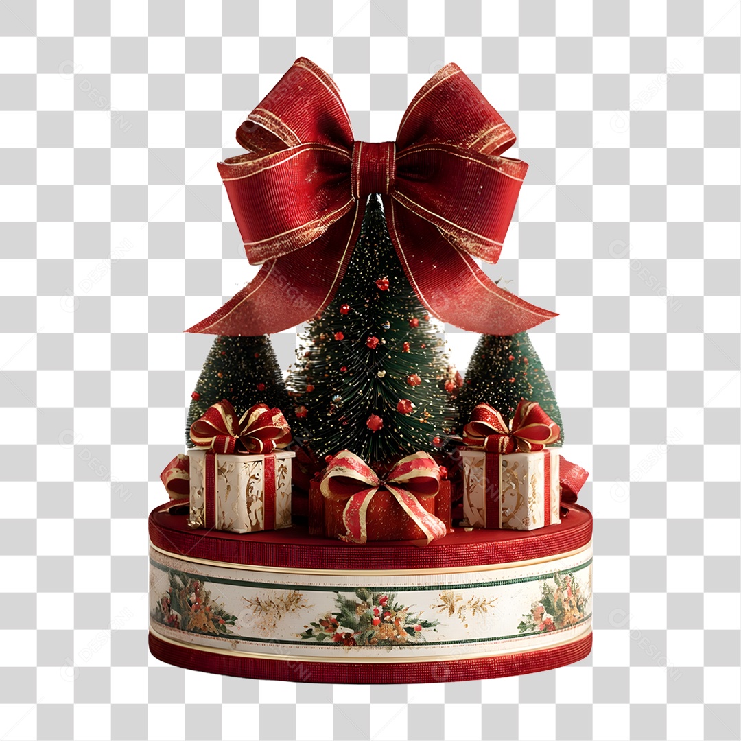 Árvores Caixas de Presentes Enfeite Decoração de Natal PNG Transparente