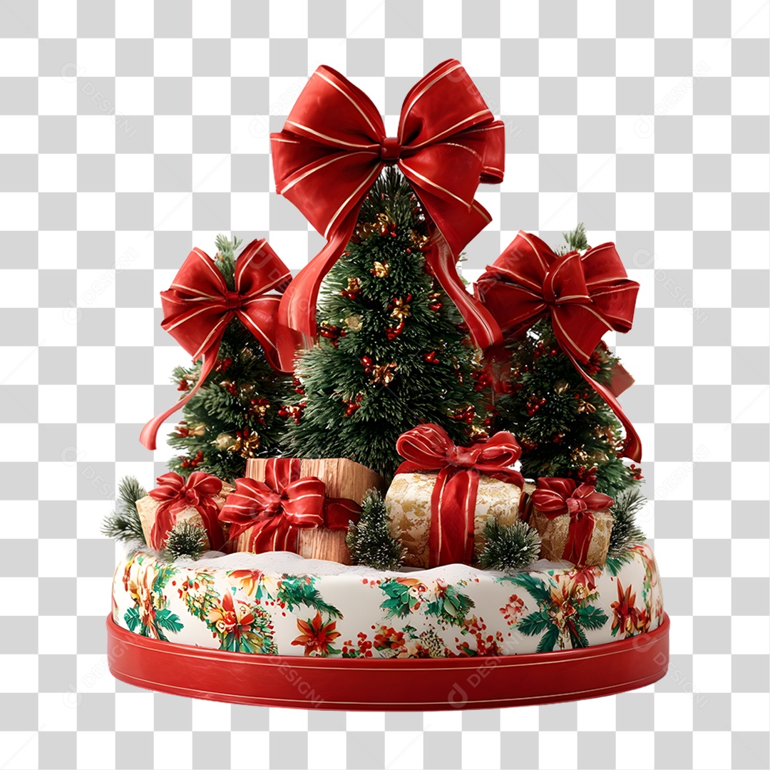 Árvores Caixas de Presentes Enfeite Decoração de Natal PNG Transparente