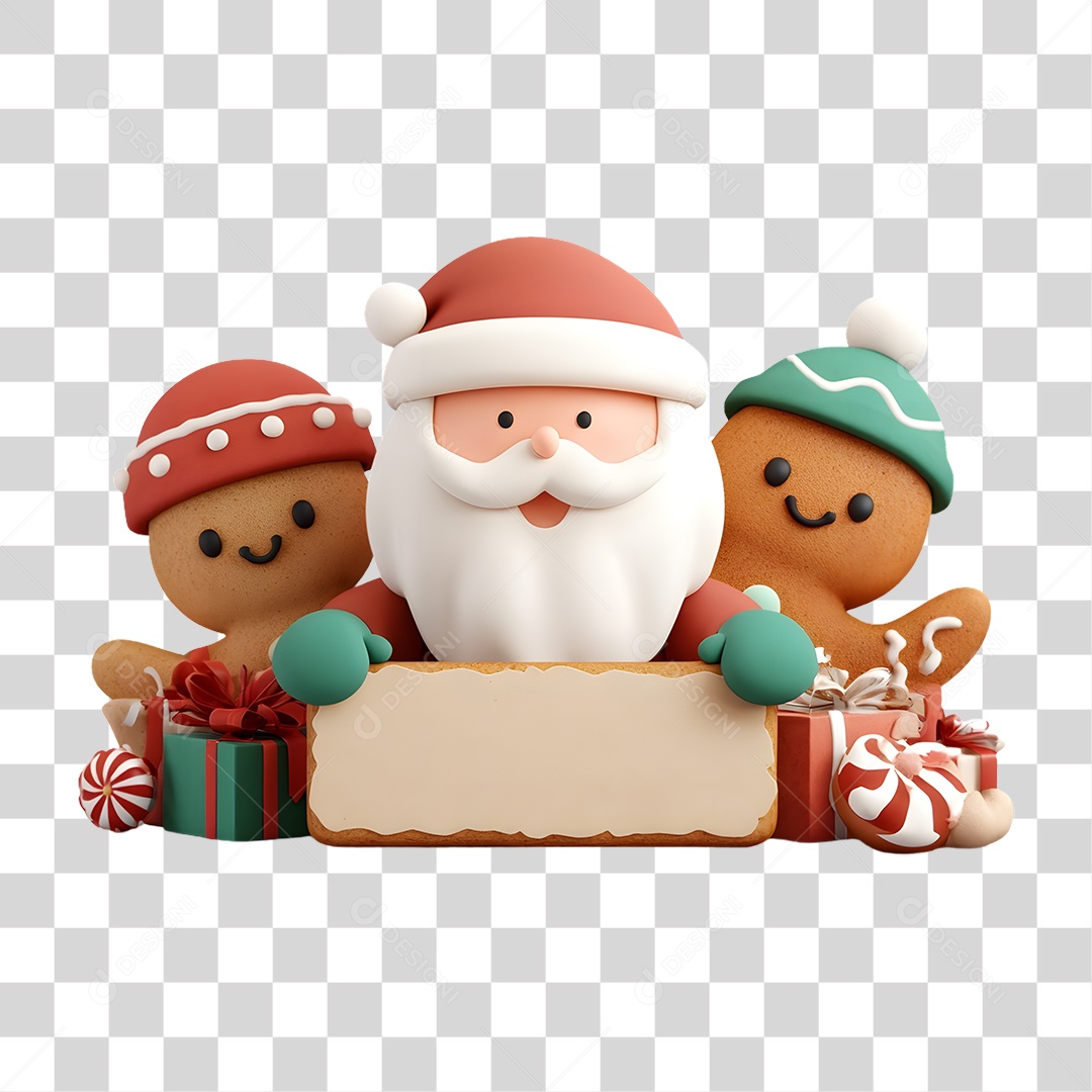 Bonecos Enfeite Decoração de Natal PNG Transparente