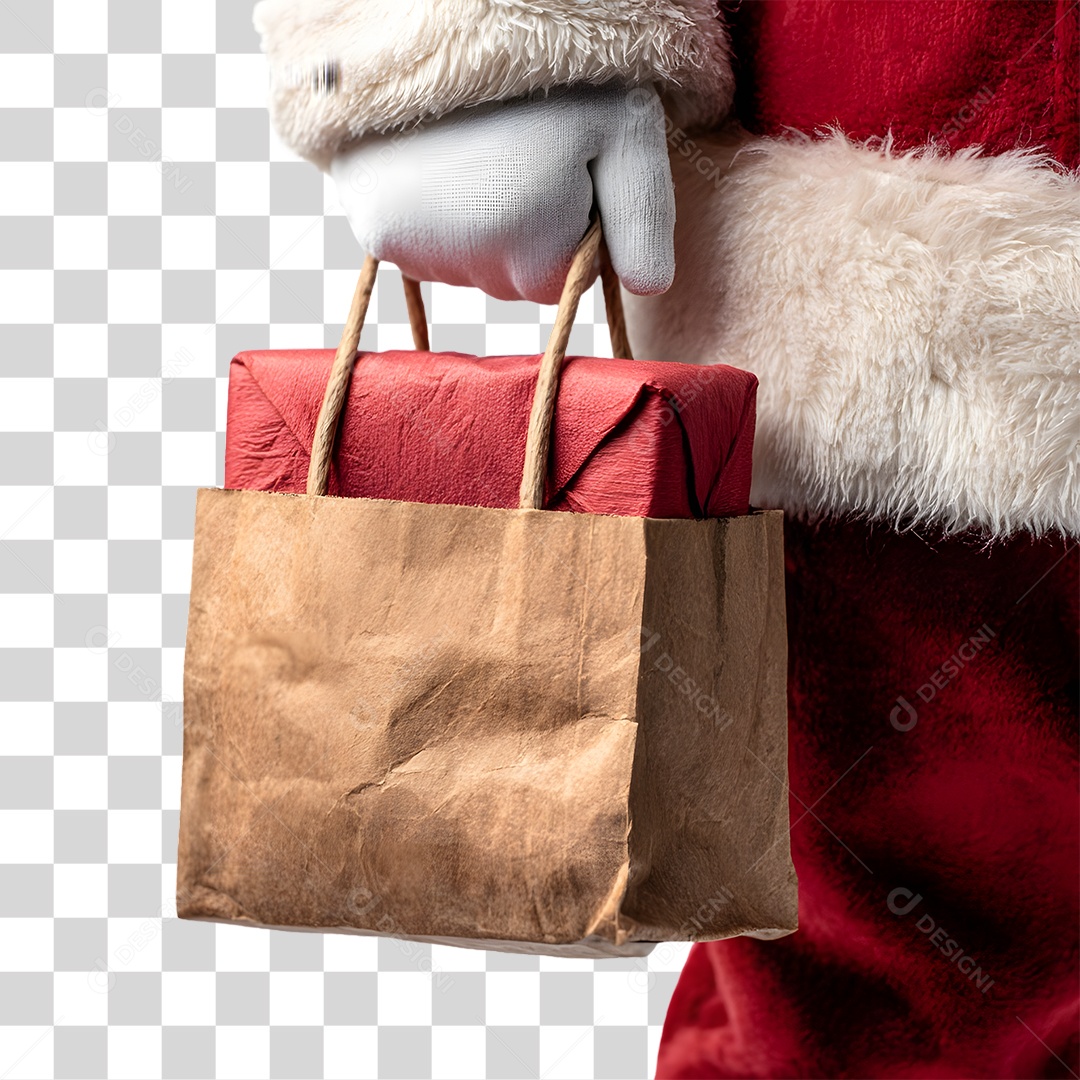 Sacola de Presentes Decoração de Natal PNG Transparente