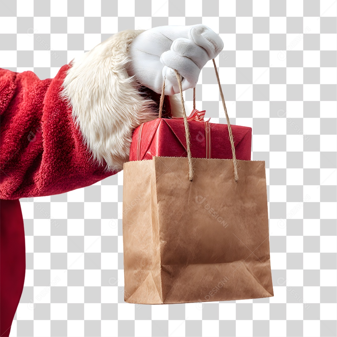 Sacola de Presentes Decoração de Natal PNG Transparente