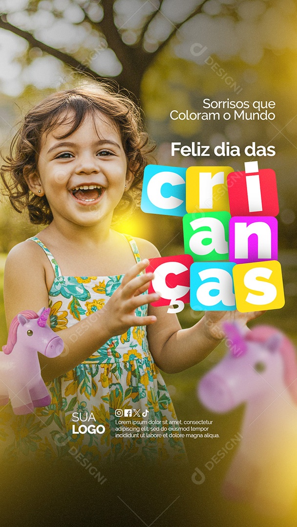 Story Feliz Dia das Crianças 12 de Outubro Social Media PSD Editável