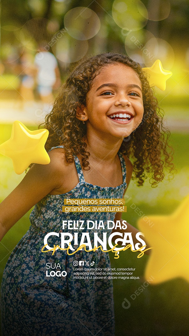 Story Feliz Dia das Crianças 12 de Outubro Social Media PSD Editável