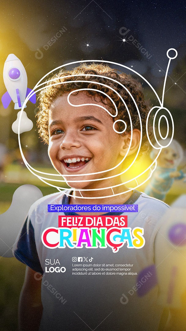 StoryFeliz Dia das Crianças 12 de Outubro Social Media PSD Editável