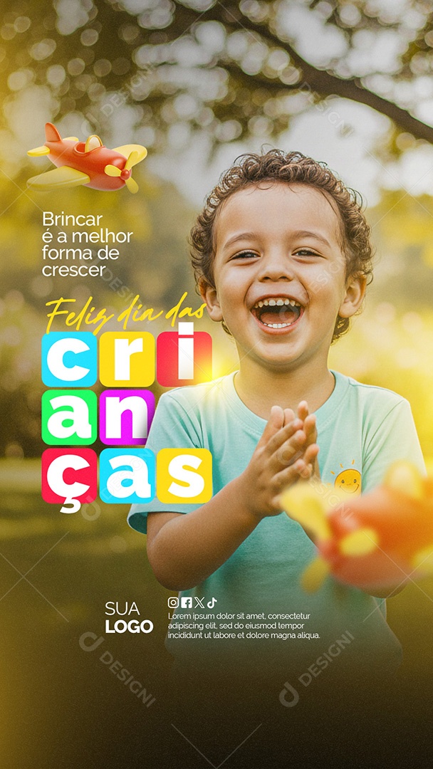 Story Feliz Dia das Crianças 12 de Outubro Social Media PSD Editável