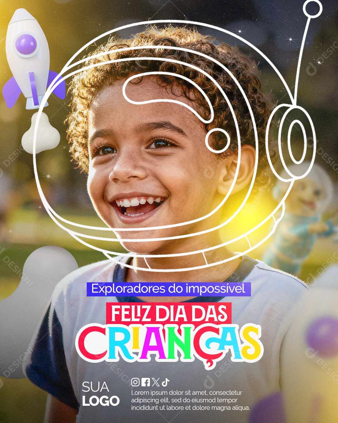 Feliz Dia das Crianças 12 de Outubro Social Media PSD Editável
