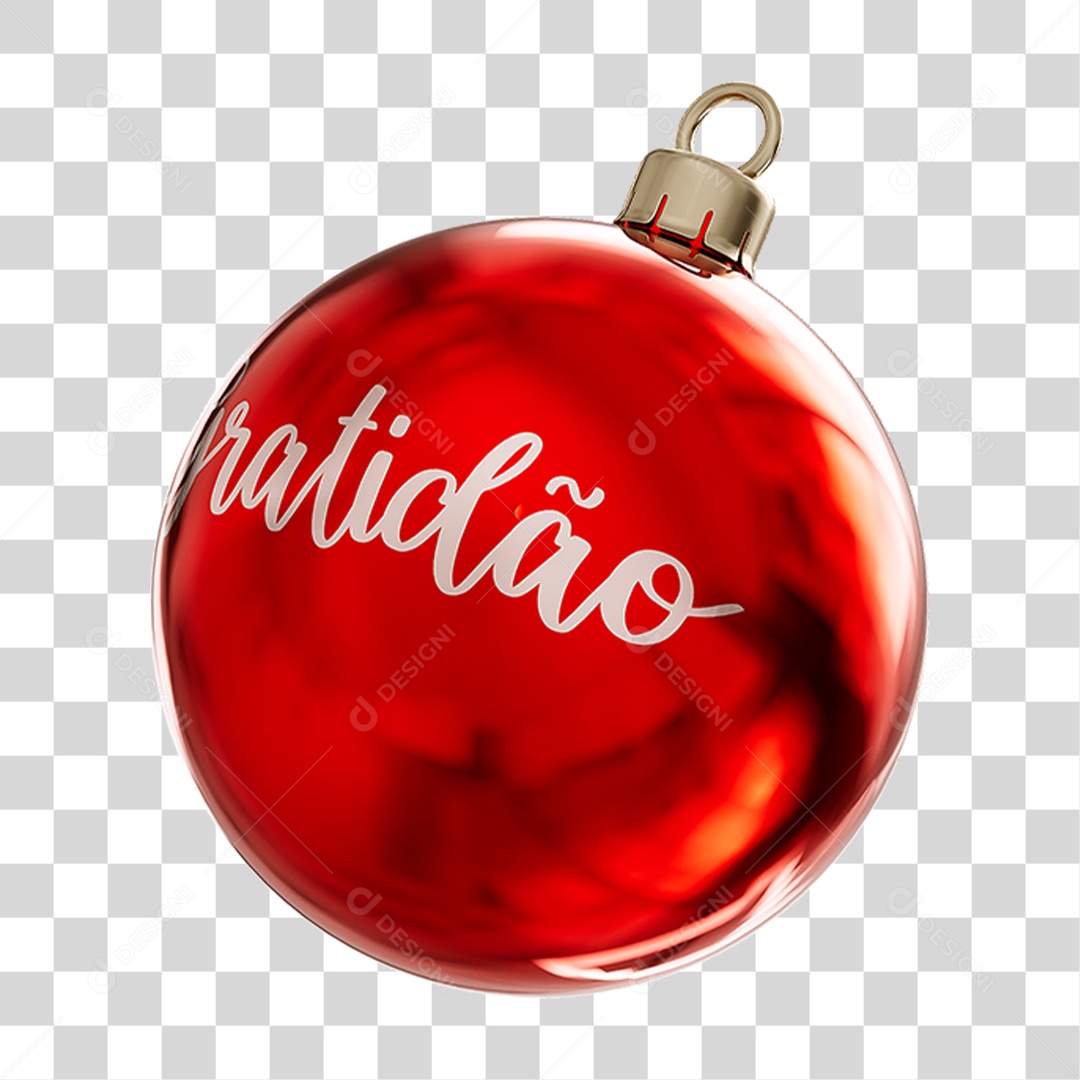 Bola Enfeite para Decoração de Natal PNG Transparente