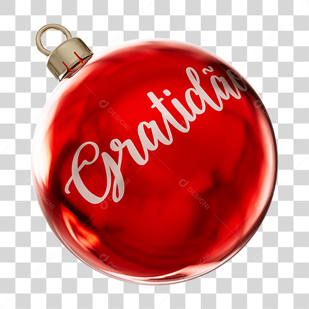 Bola Enfeite para Decoração de Natal PNG Transparente