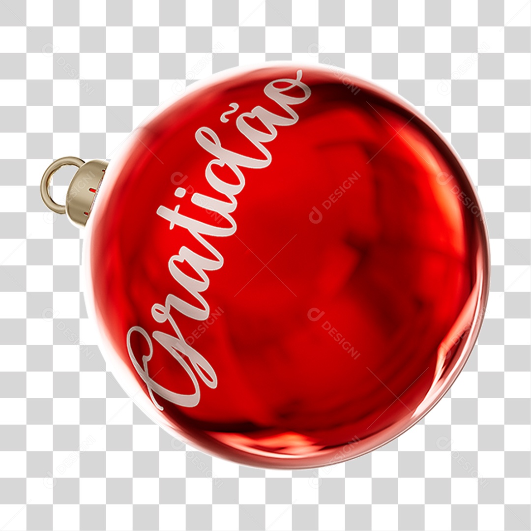 Bola Enfeite para Decoração de Natal PNG Transparente