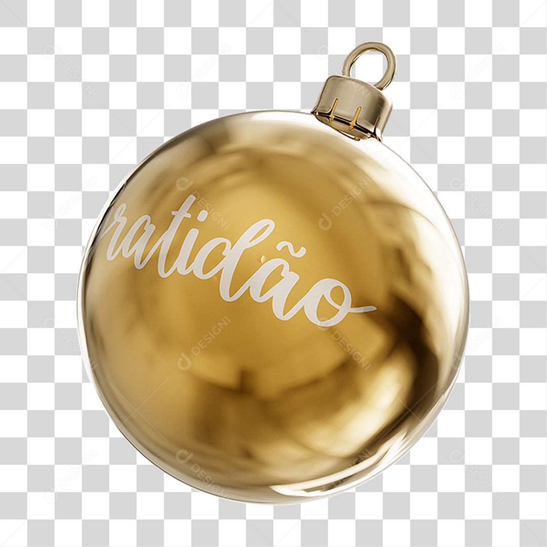 Bola Enfeite para Decoração de Natal PNG Transparente