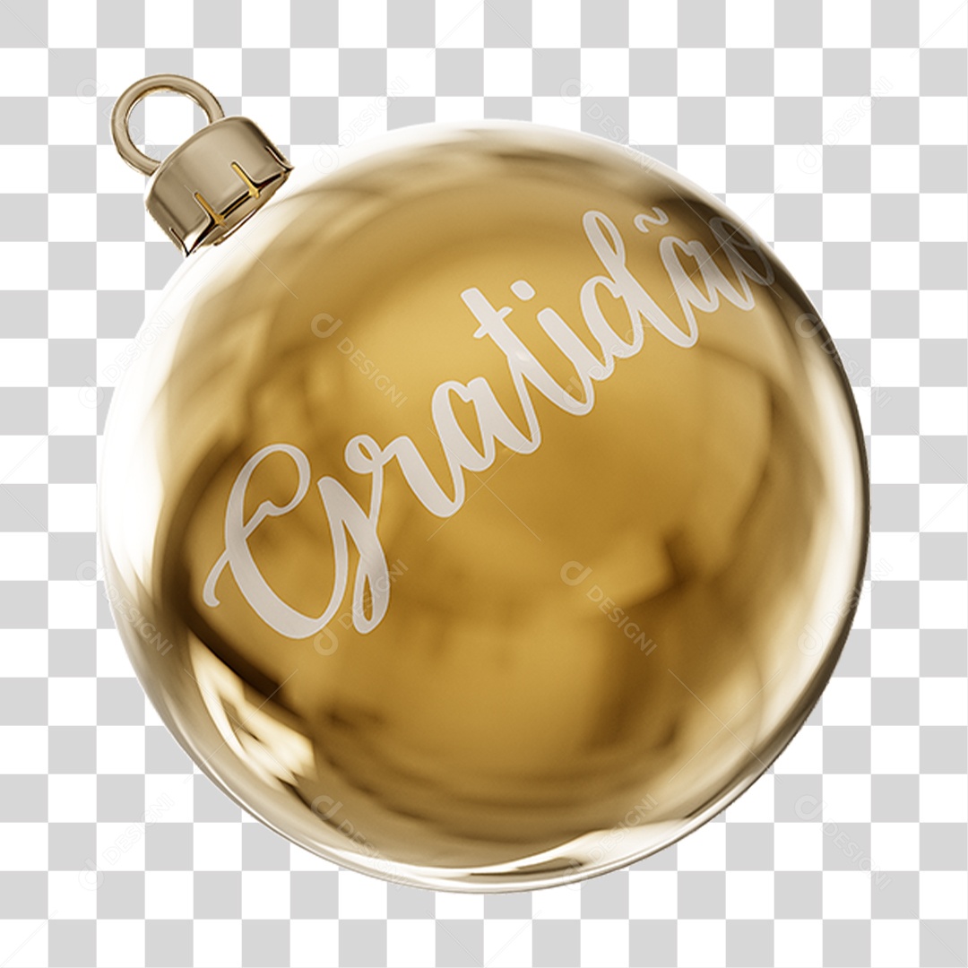 Bola Enfeite para Decoração de Natal PNG Transparente