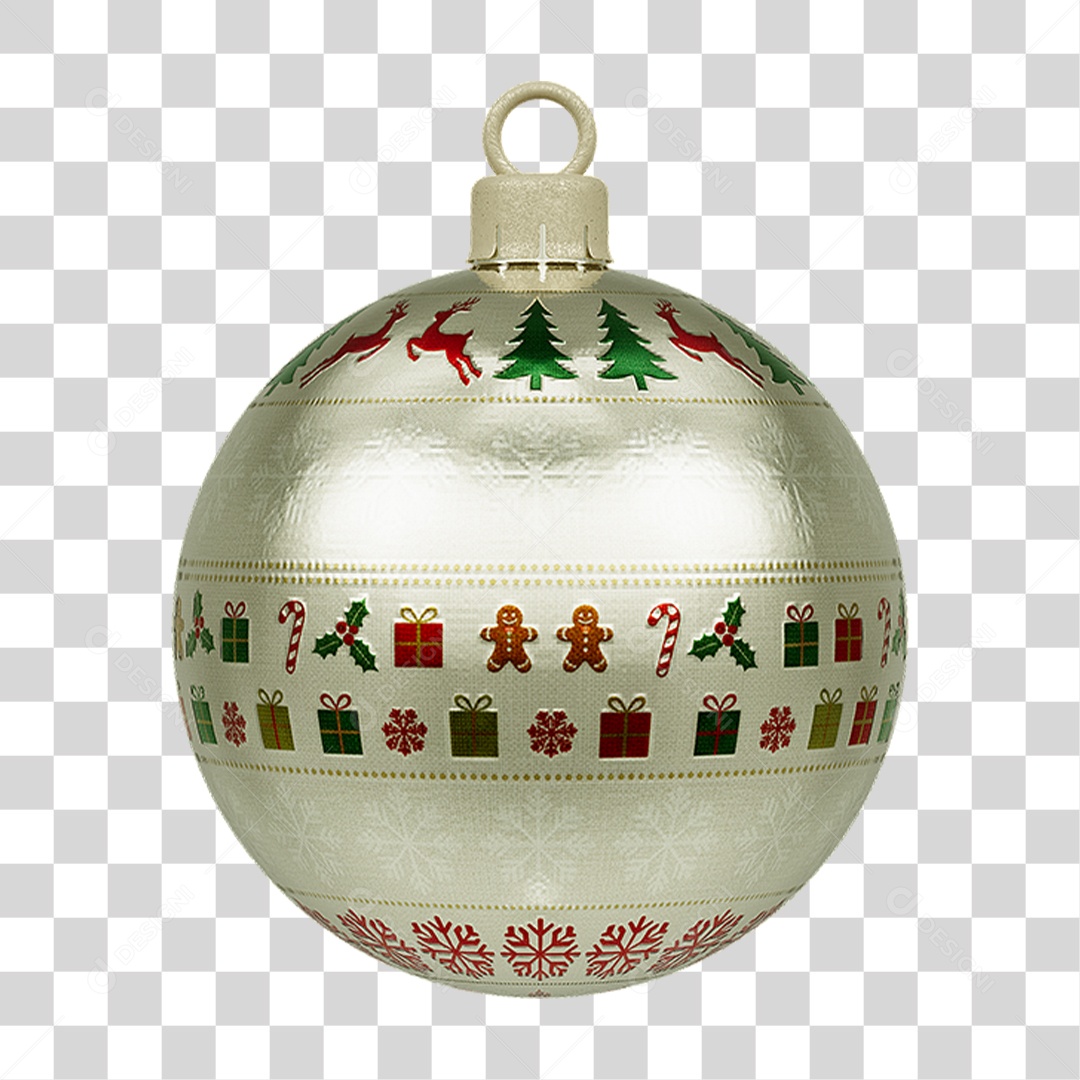Bola Enfeite para Decoração de Natal PNG Transparente
