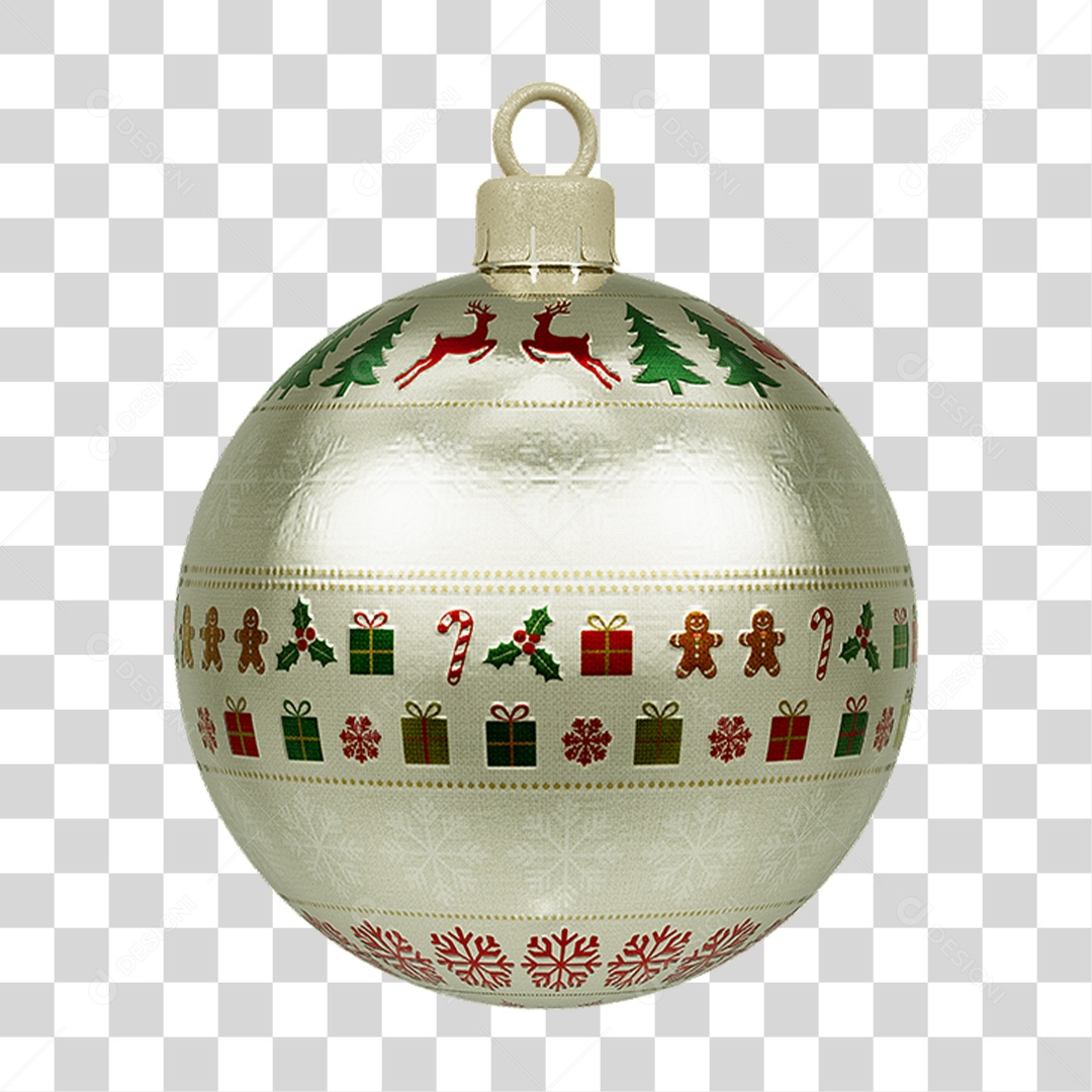 Bola Enfeite para Decoração de Natal PNG Transparente
