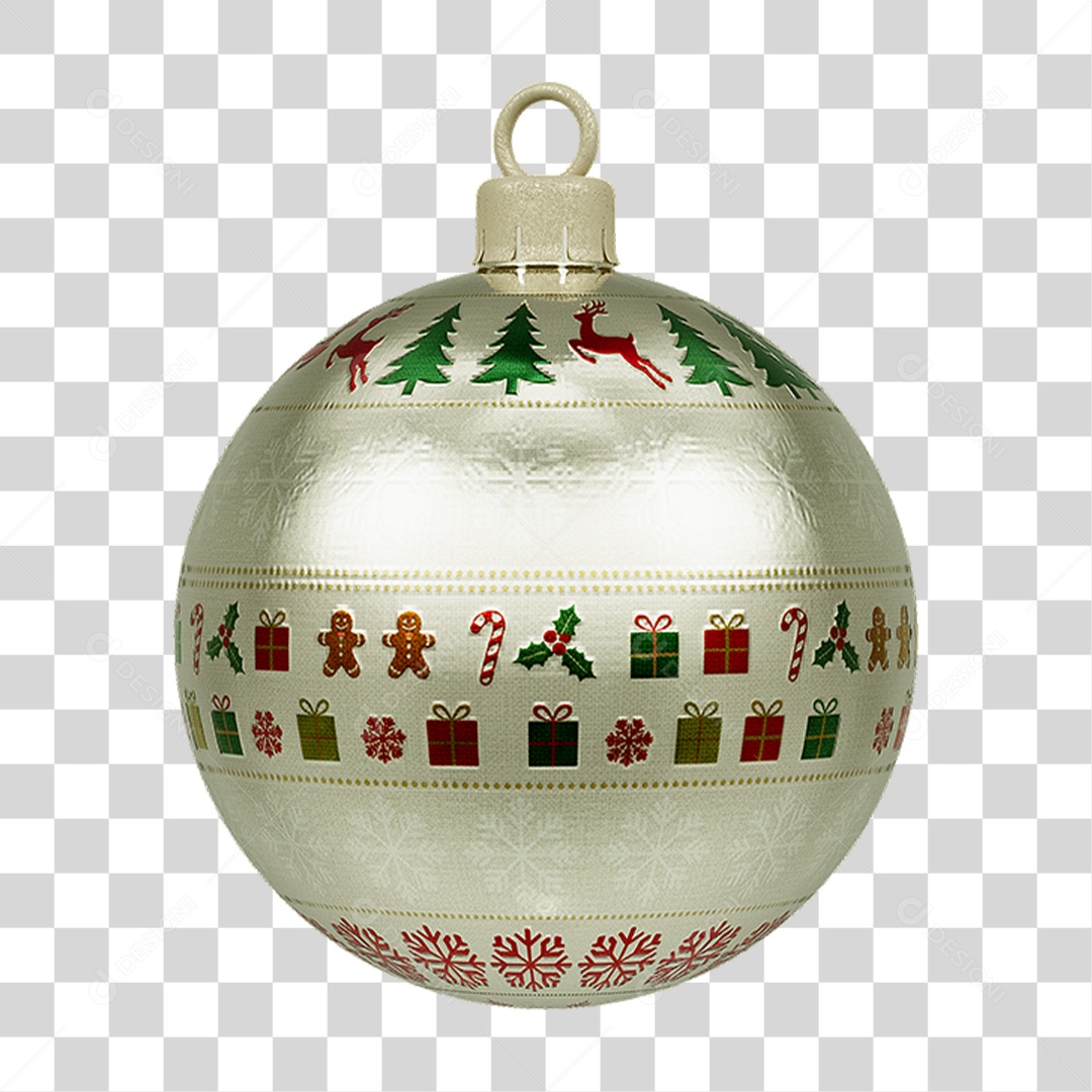 Bola Enfeite para Decoração de Natal PNG Transparente
