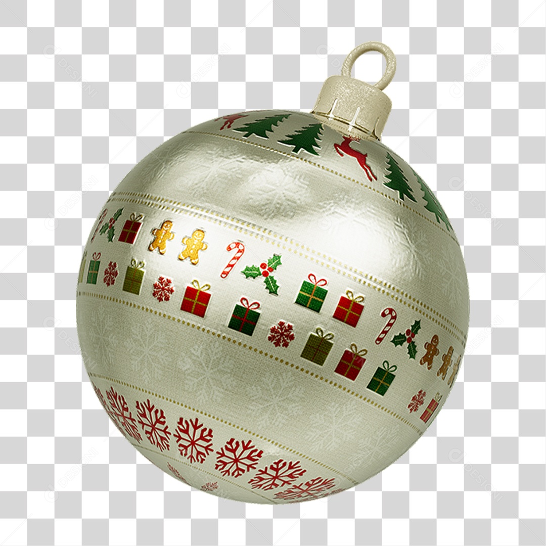 Bola Enfeite para Decoração de Natal PNG Transparente
