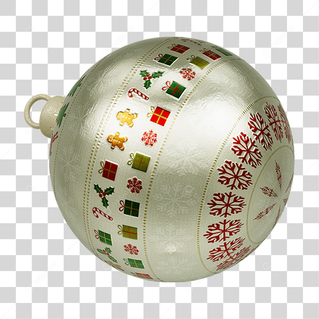 Bola Enfeite para Decoração de Natal PNG Transparente