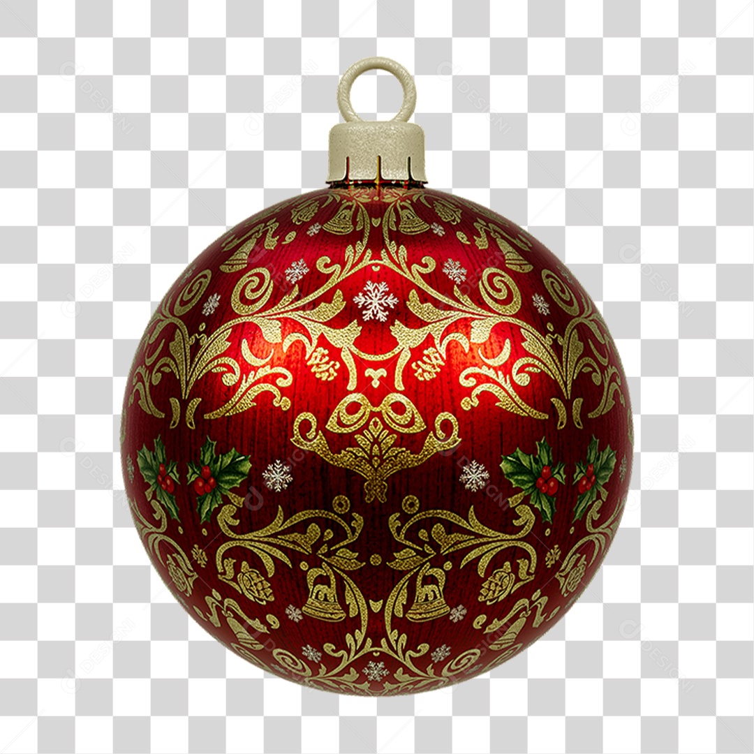 Bola Enfeite para Decoração de Natal PNG Transparente