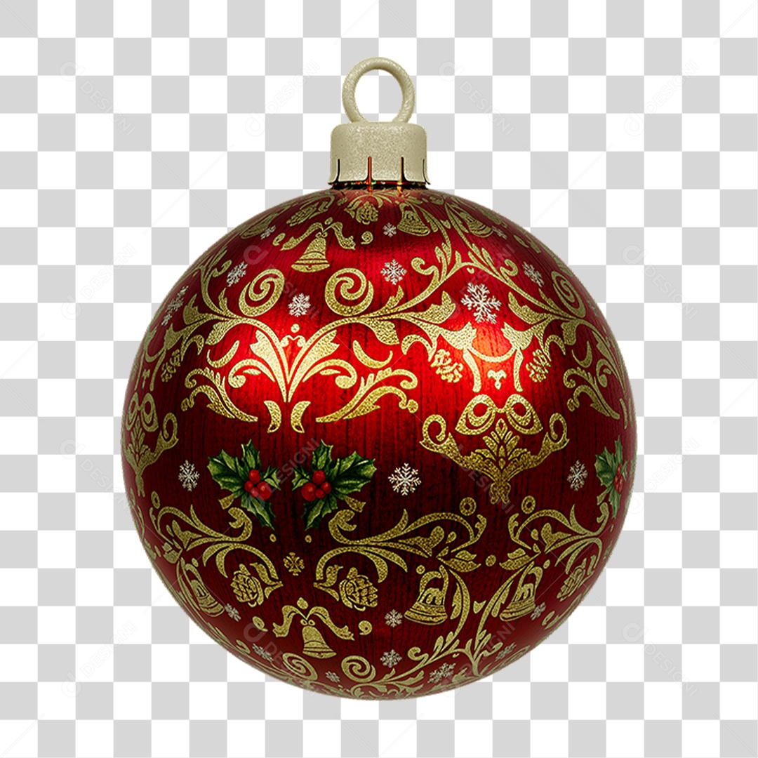 Bola Enfeite para Decoração de Natal PNG Transparente