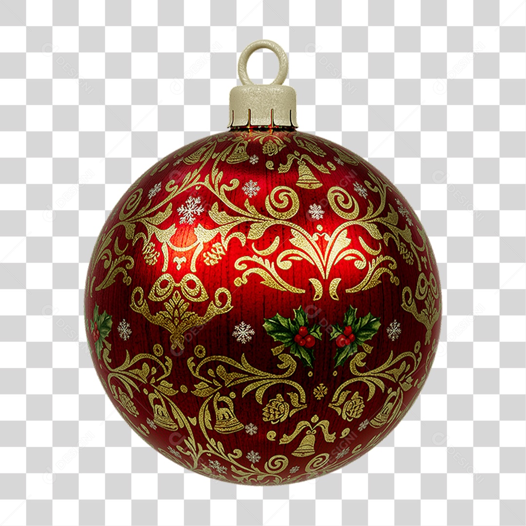 Bola Enfeite para Decoração de Natal PNG Transparente