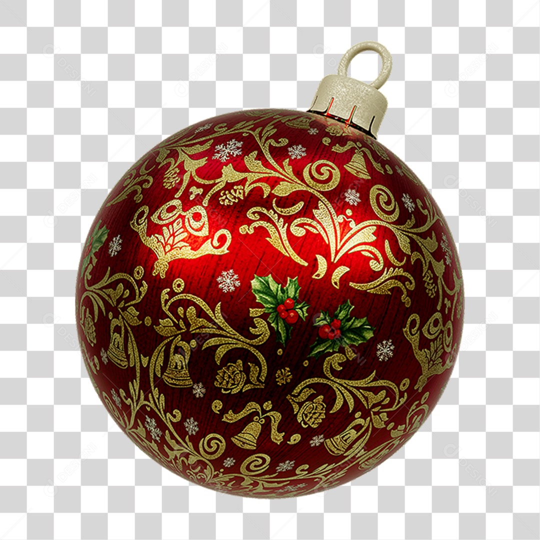 Bola Enfeite para Decoração de Natal PNG Transparente