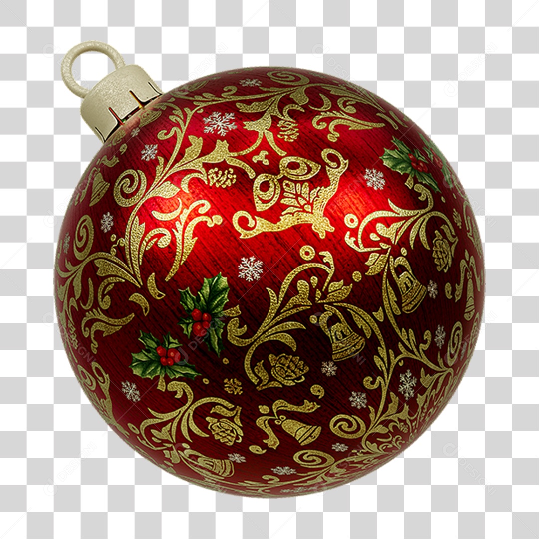 Bola Enfeite para Decoração de Natal PNG Transparente
