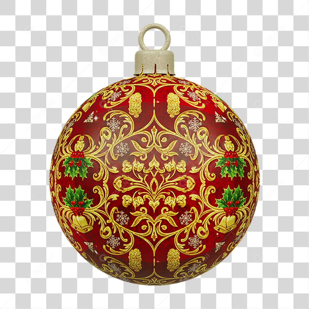 Bola Enfeite para Decoração de Natal PNG Transparente