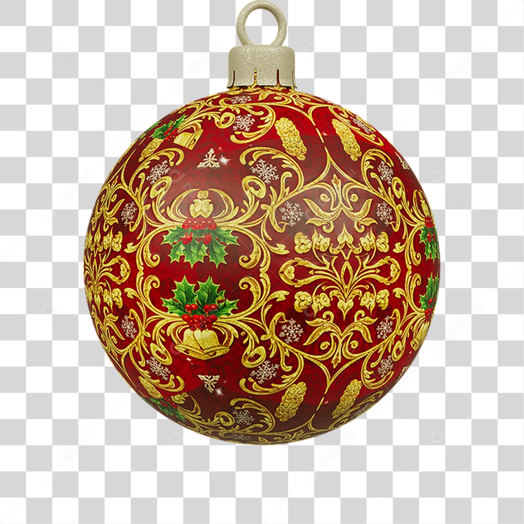 Bola Enfeite para Decoração de Natal PNG Transparente