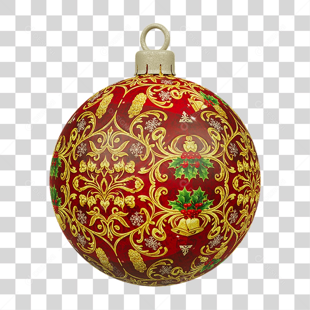 Bola Enfeite para Decoração de Natal PNG Transparente