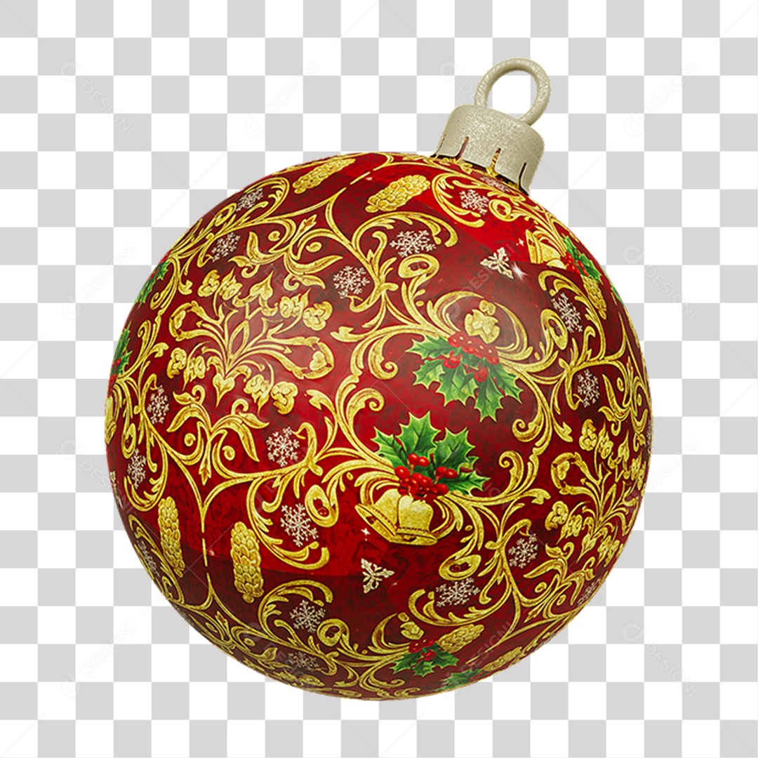 Bola Enfeite para Decoração de Natal PNG Transparente