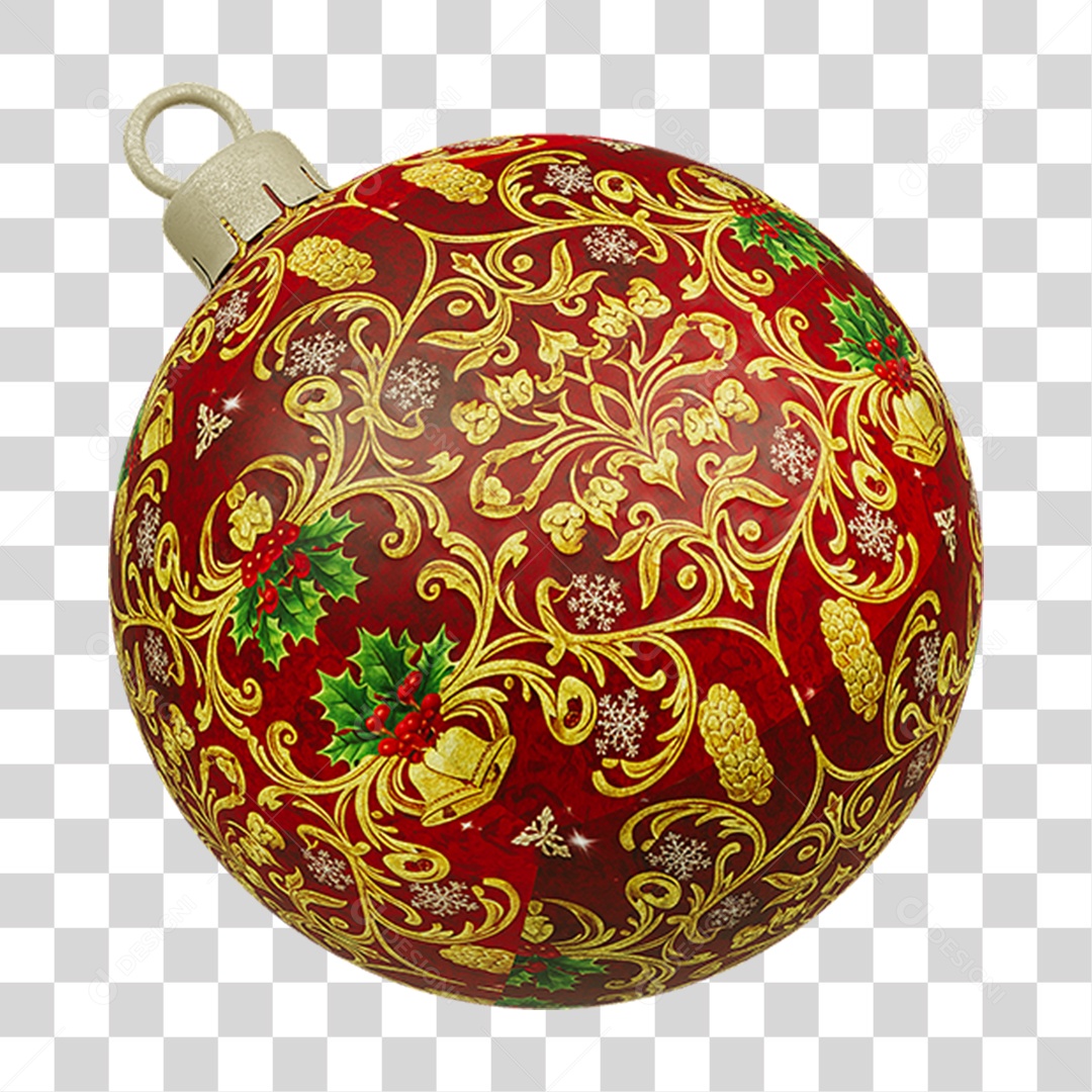 Bola Enfeite para Decoração de Natal PNG Transparente