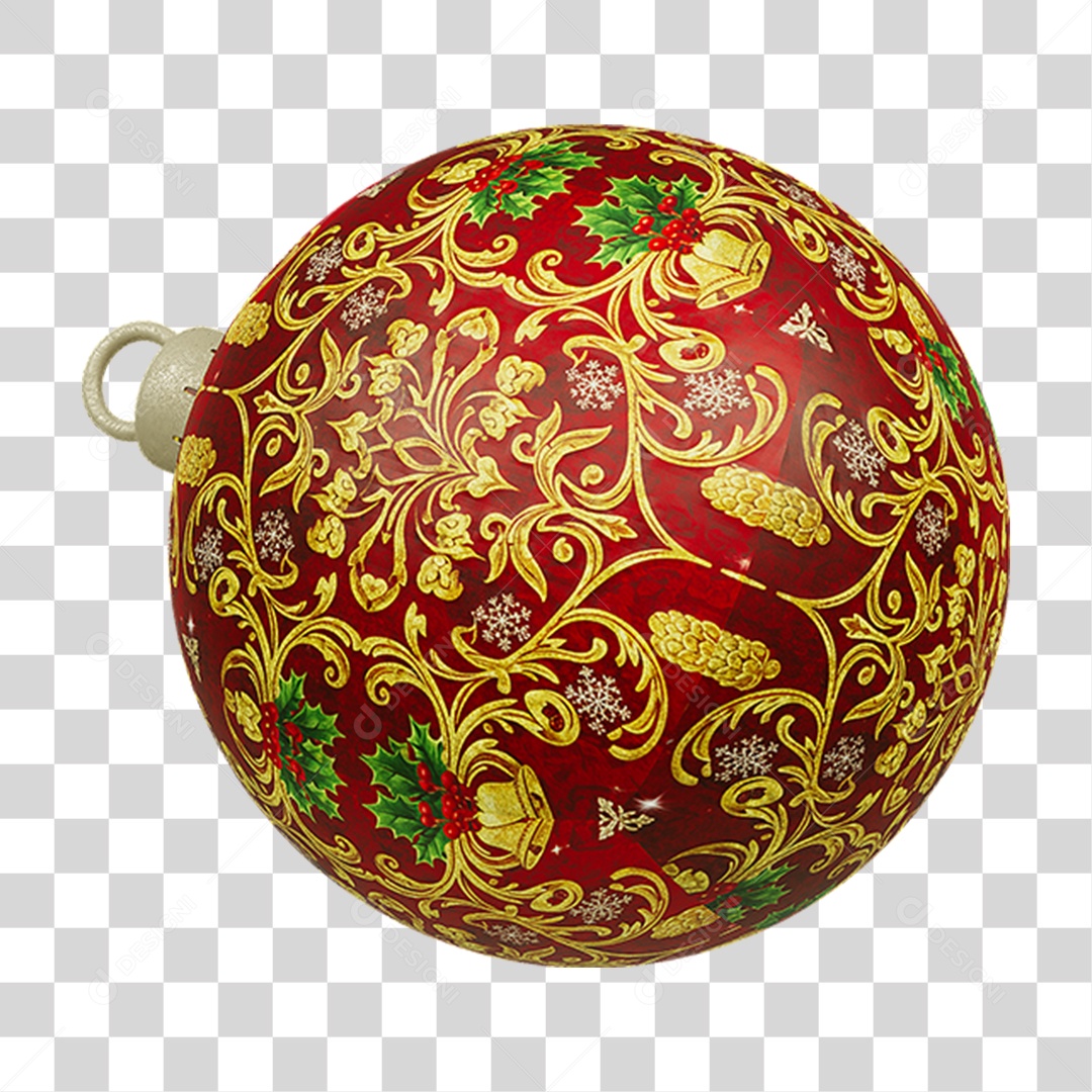 Bola Enfeite para Decoração de Natal PNG Transparente