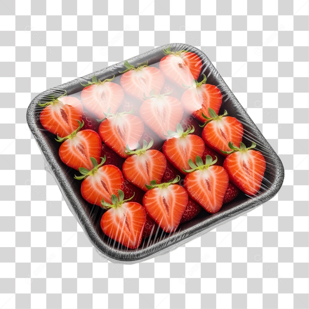 Produtos de Supermercado Embalados Morangos PNG Transparente