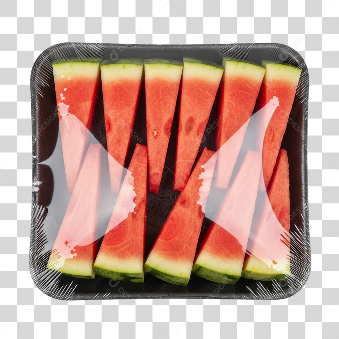 Embalagem com Frutas Melancias Produtos Supermercados PNG Transparente