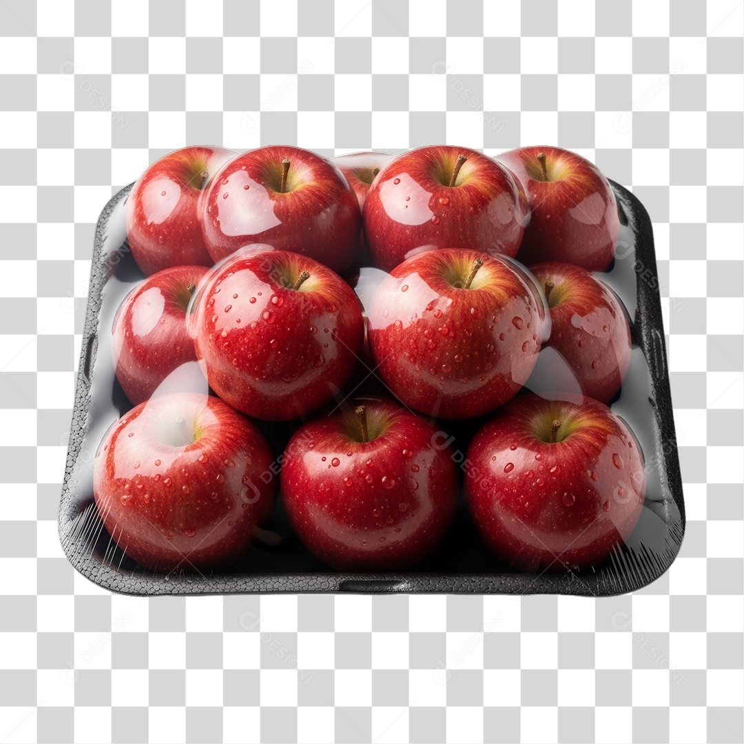 Embalagem com Frutas Maçãs Produtos Supermercados PNG Transparente