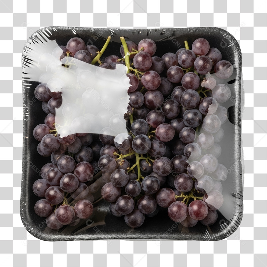 Embalagem com Frutas Uvas Produtos Supermercados PNG Transparente