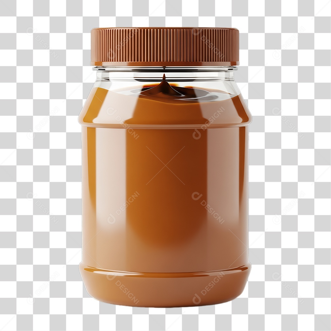 Pote de Vidro com Produtos Supermercados PNG Transparente