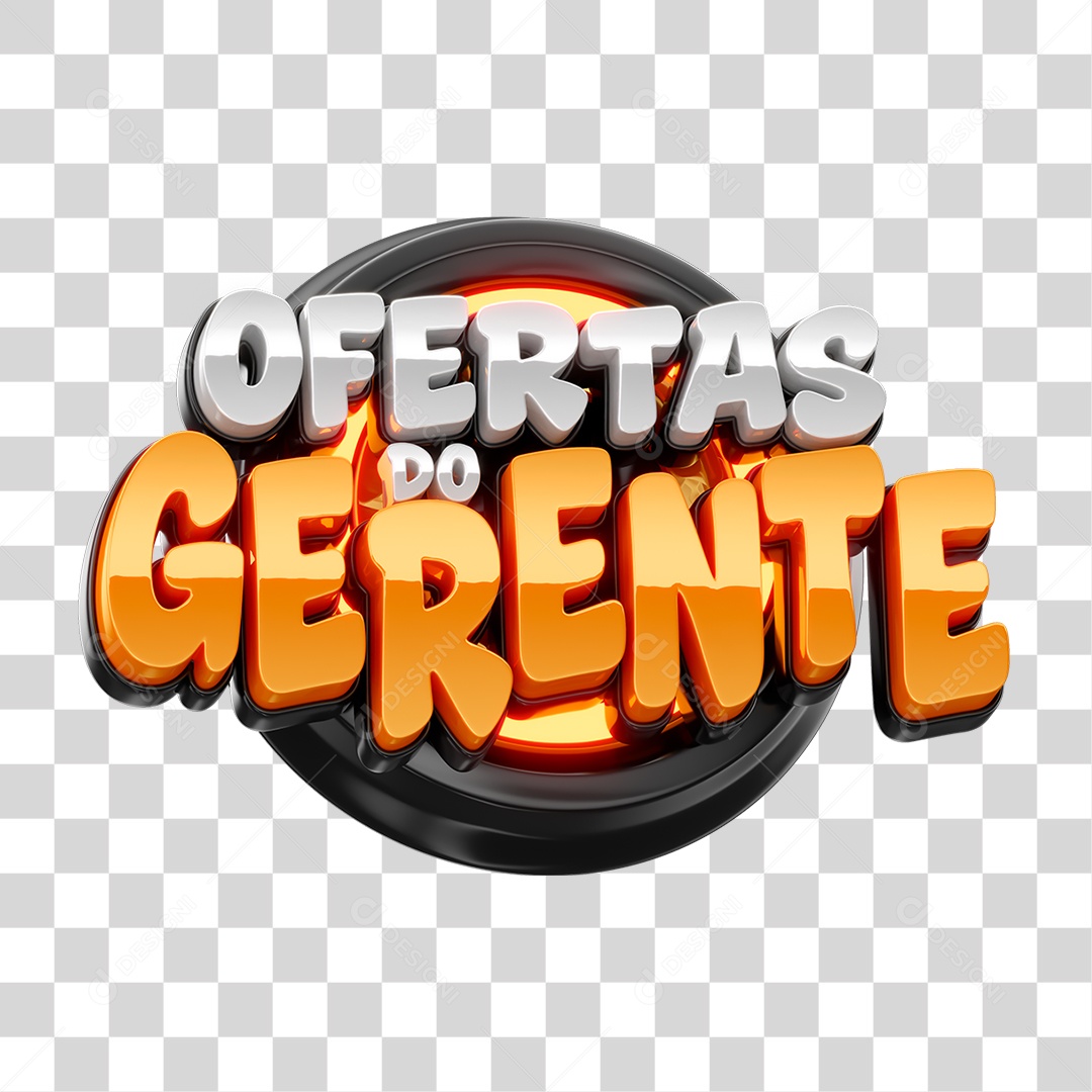 Selo 3D Ofertas do Gerente PNG Transparente