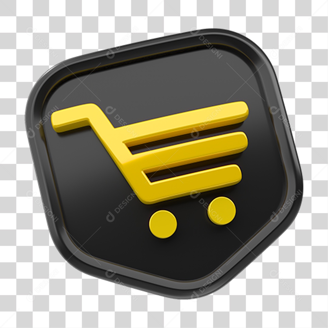 Placa com Carrinho de Compras PNG Transparente