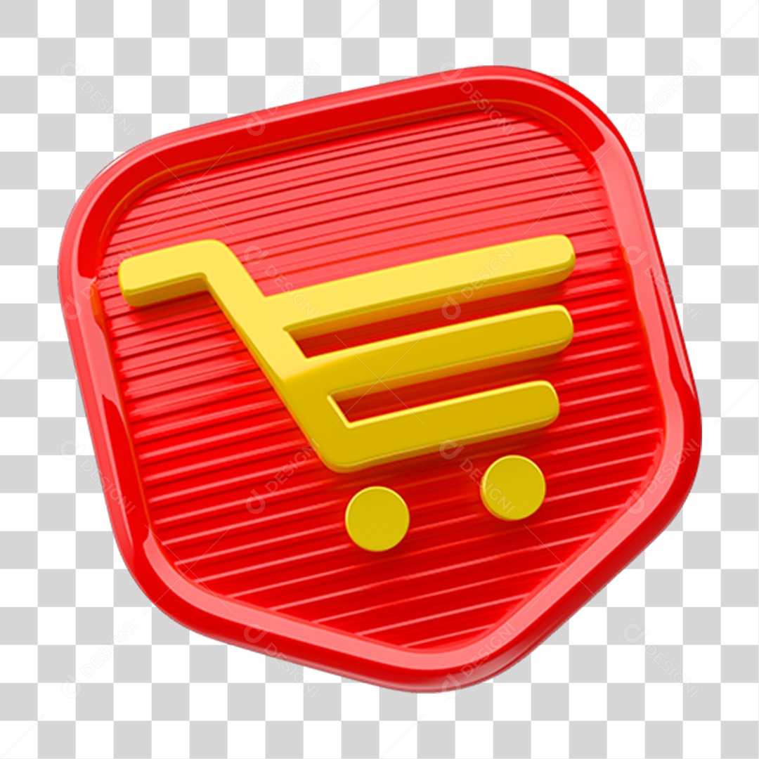 Placa com Carrinho de Compras PNG Transparente