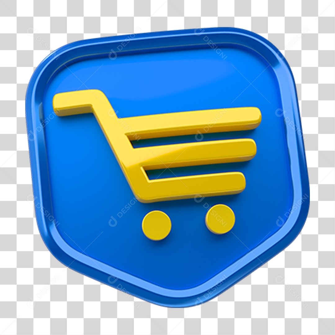 Placa com Carrinho de Compras PNG Transparente