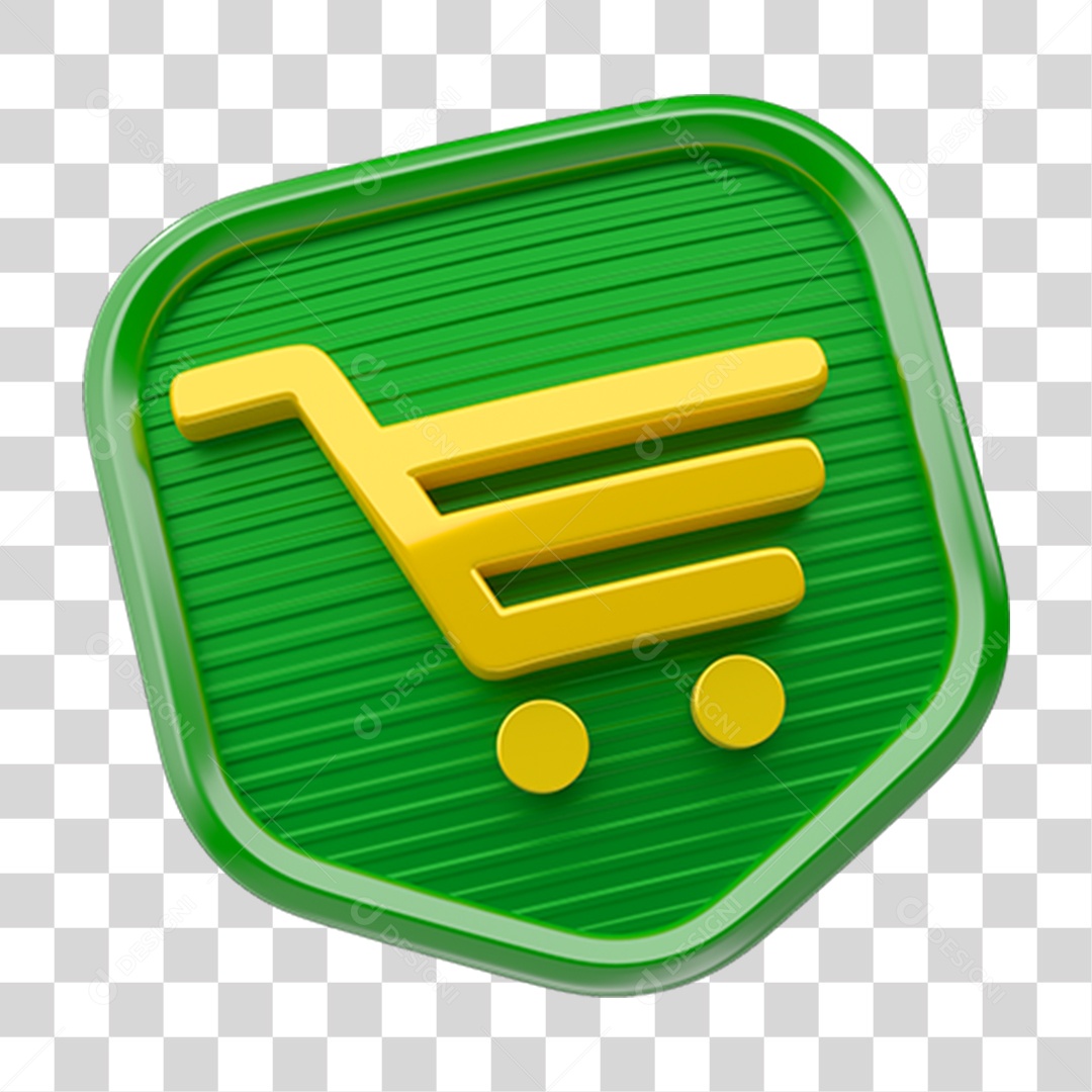 Placa com Carrinho de Compras PNG Transparente