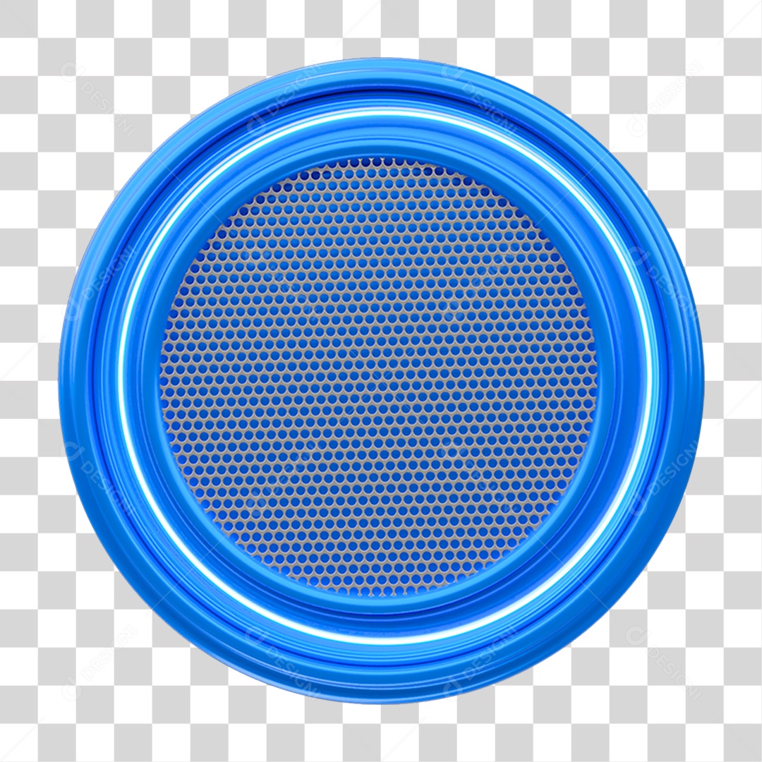 Placa Redonda com Grades PNG Transparente