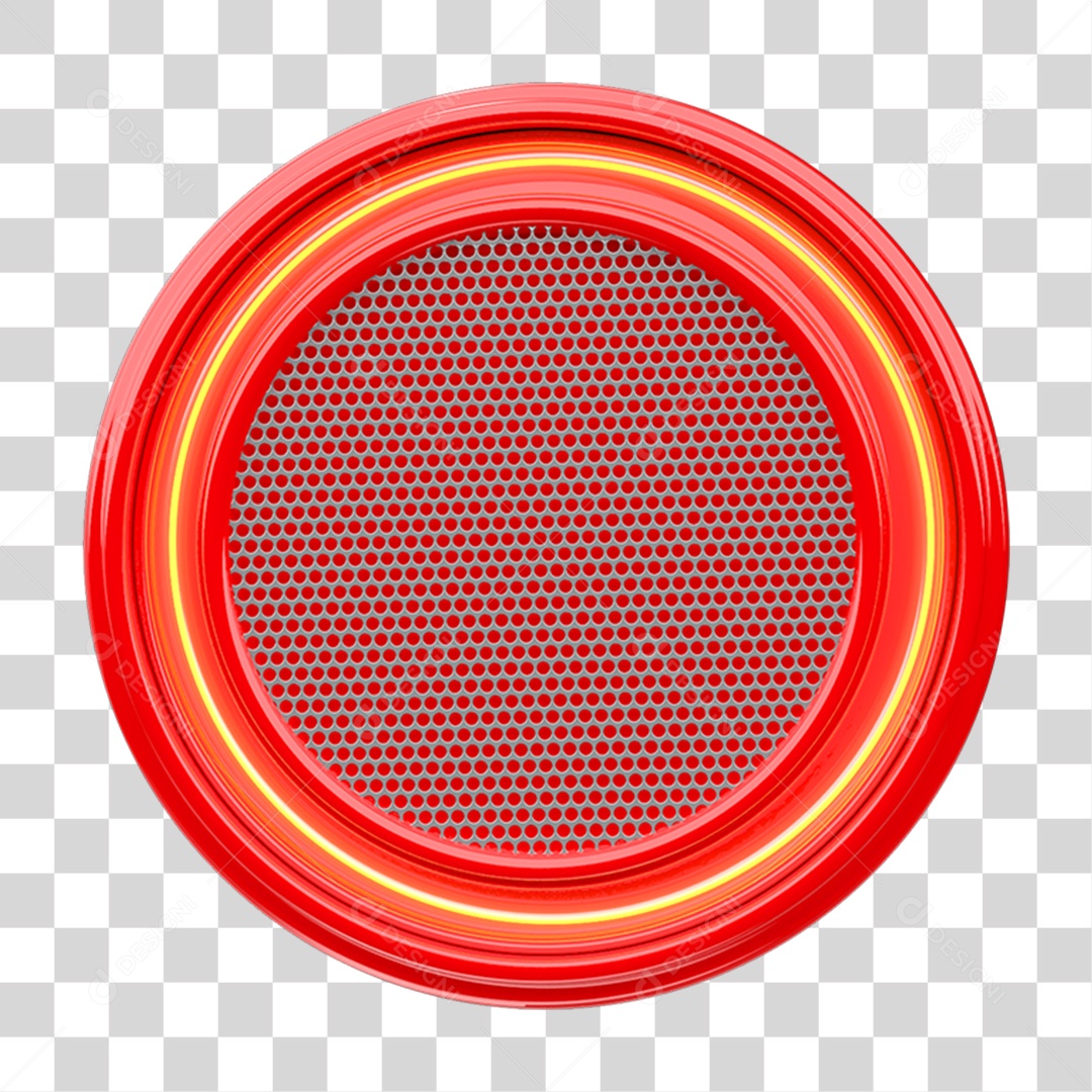 Placa Redonda com Grades PNG Transparente