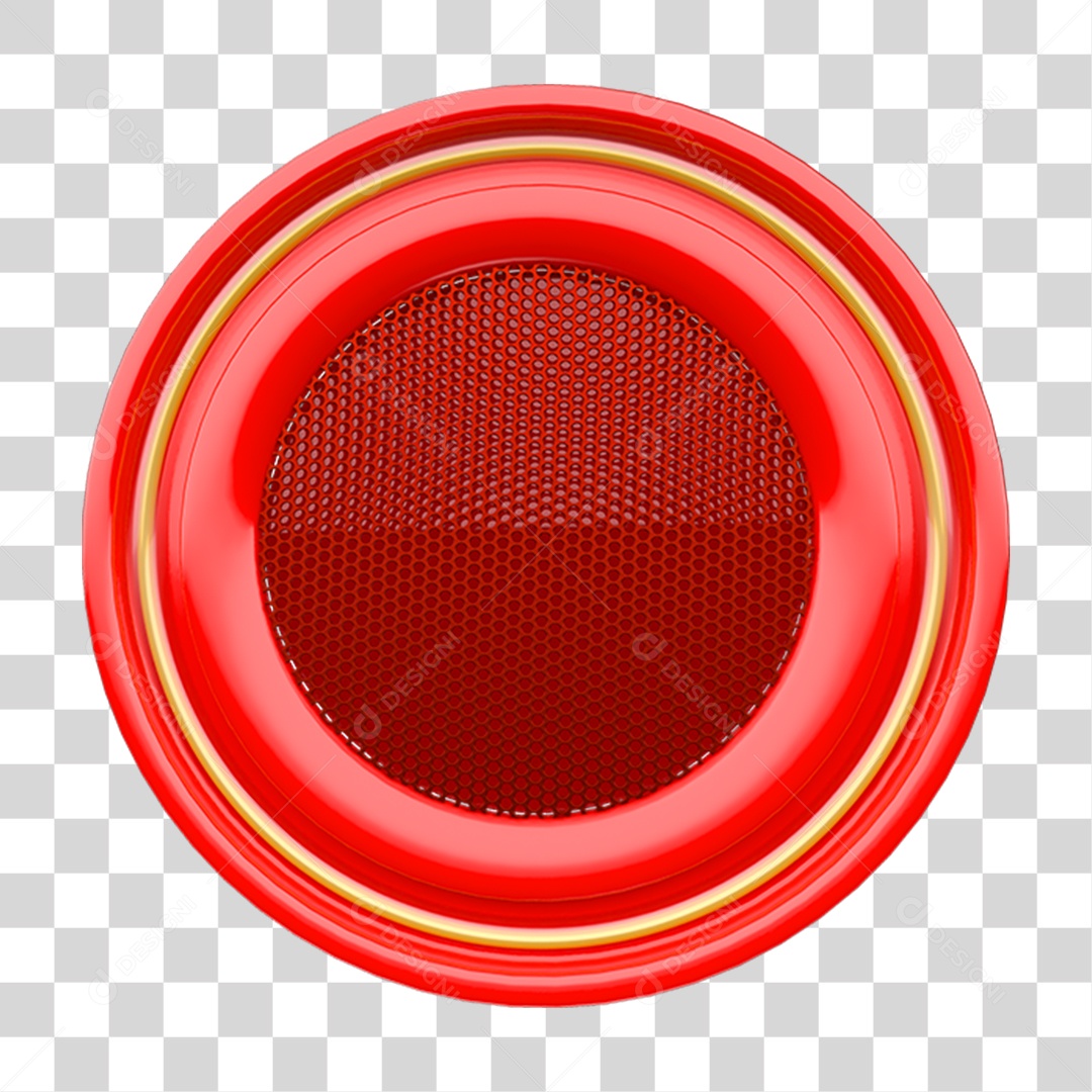 Placa Redonda com Grades PNG Transparente