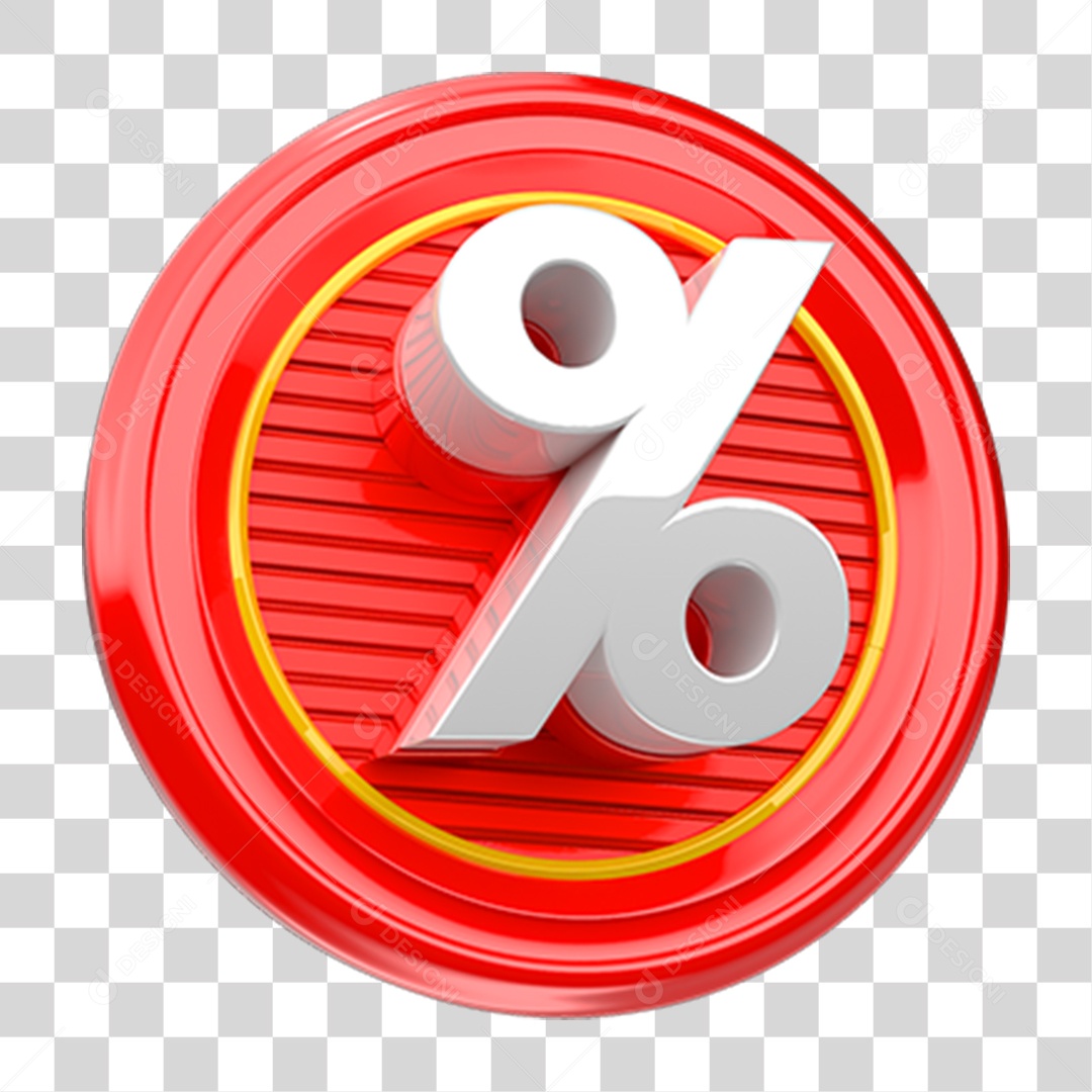 Placa com Símbolo Porcentagem % PNG Transparente