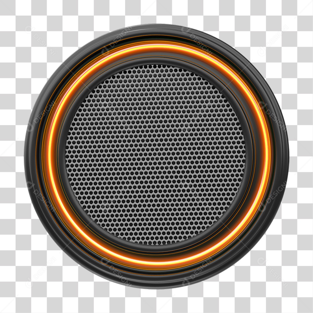 Placa Redonda com Grades PNG Transparente